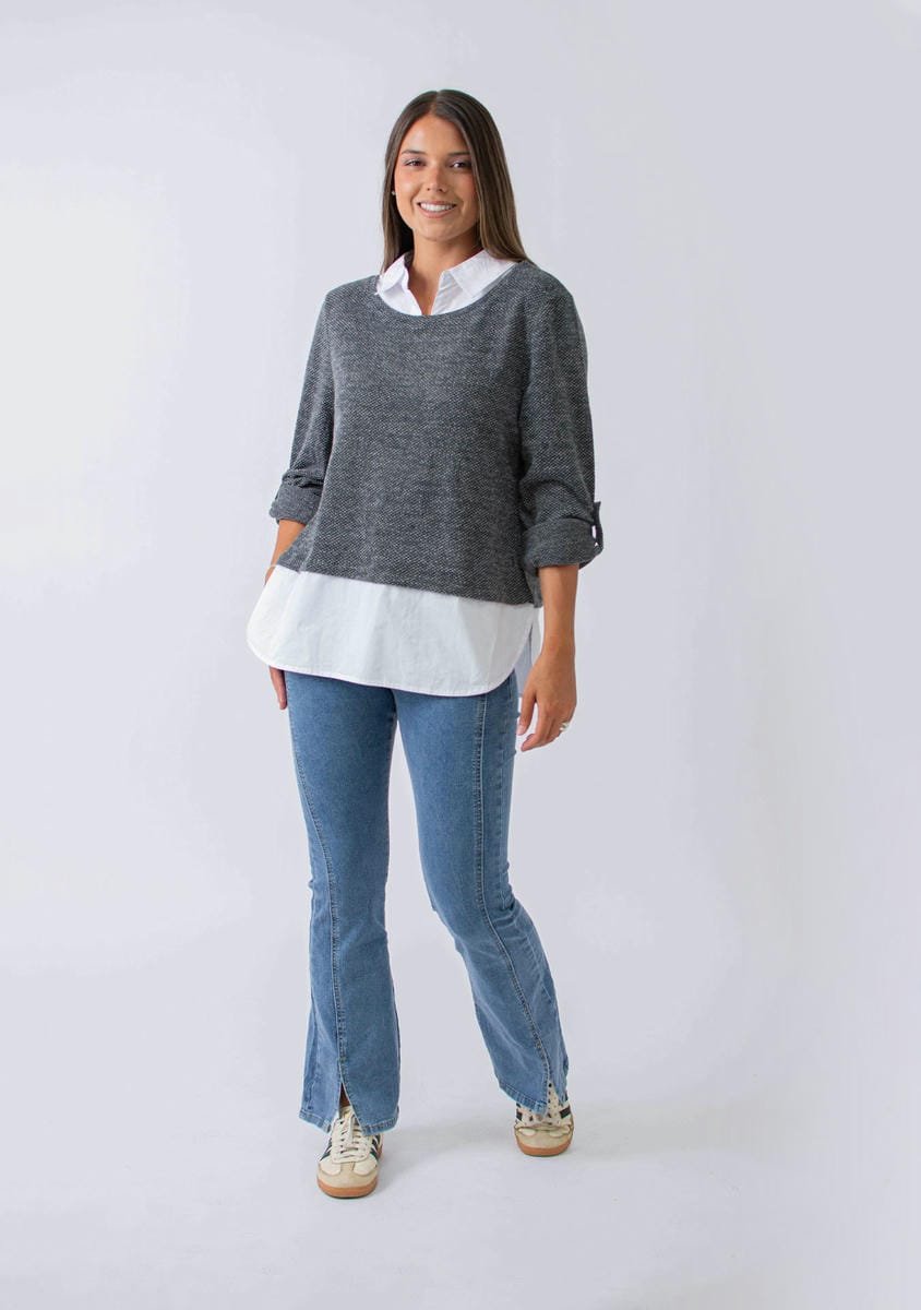 BUZO CON CAMISA SUPERPUESTA 7511